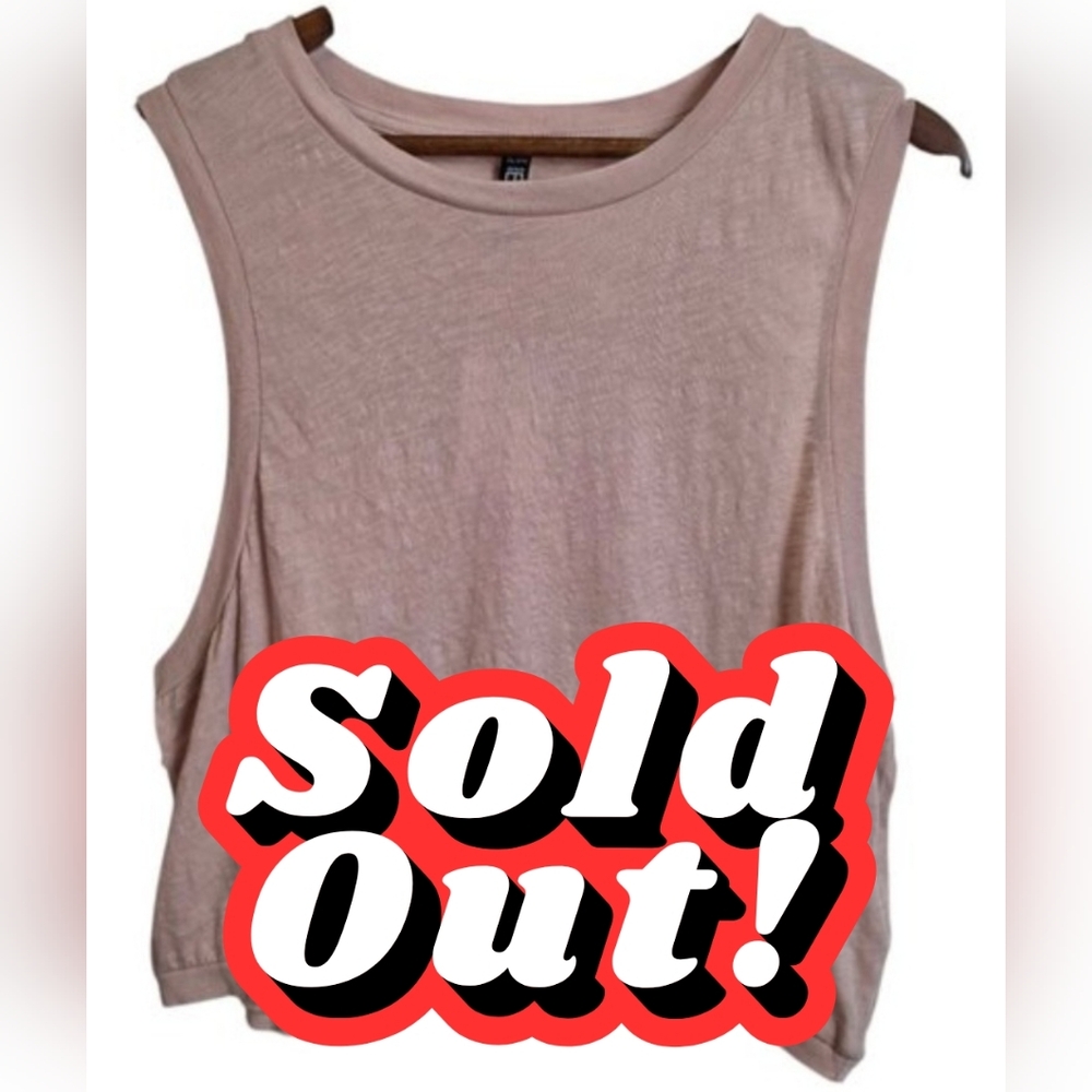 🚨SOLD 2/24 🚨Body Women's Muscle Cropped Tee Oyster Pink Sleeveless Crew XL